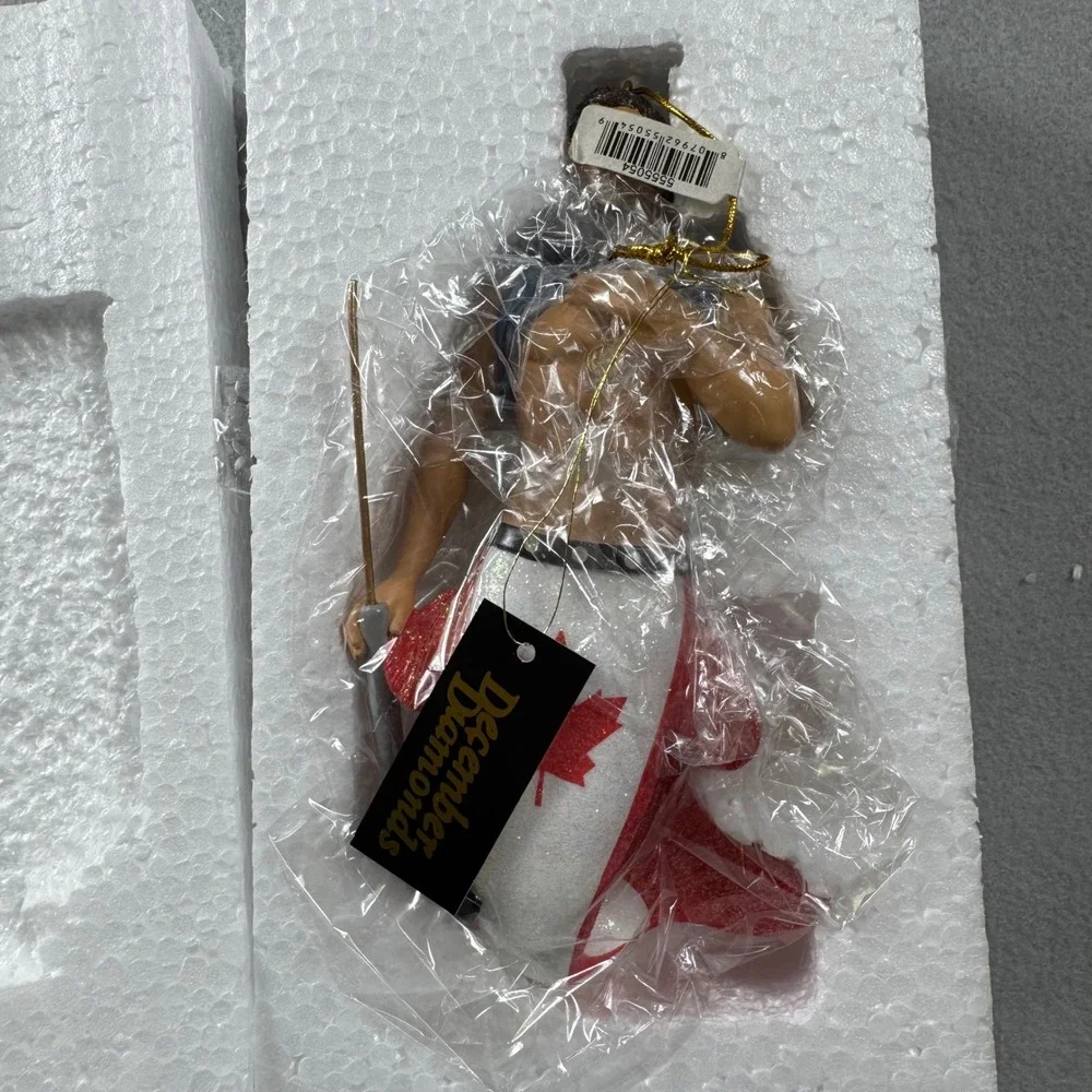 December Diamonds O Canada Hockey Merman Ornament 55-55054 Retired with Box HTF